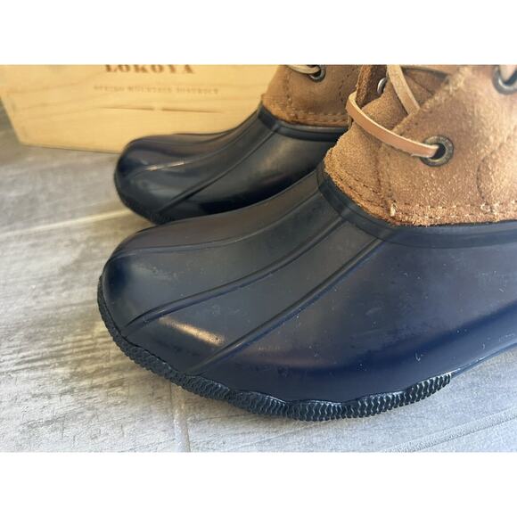 SPERRY Saltwater Duck Boots Waterproof Rubber Bootie Leather Classic 8 8M - Picture 4 of 11